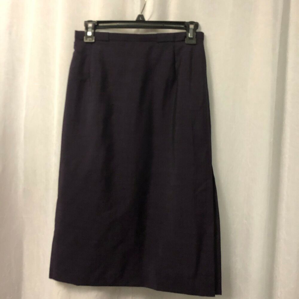 Escada Women's Purple Pencil Skirt Wool Blend Fully Lined Size 36 / 4 NWT